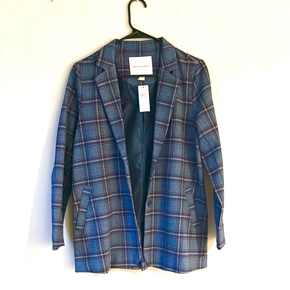 American Eagle Blue Plaid Women's Jacket